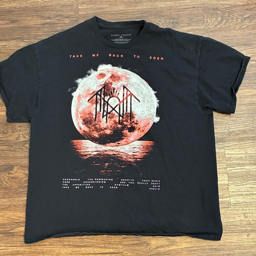Sleep Token Ted Cloud T-Shirt Mens XL Black Take Me Back To Eden Moon Graphic